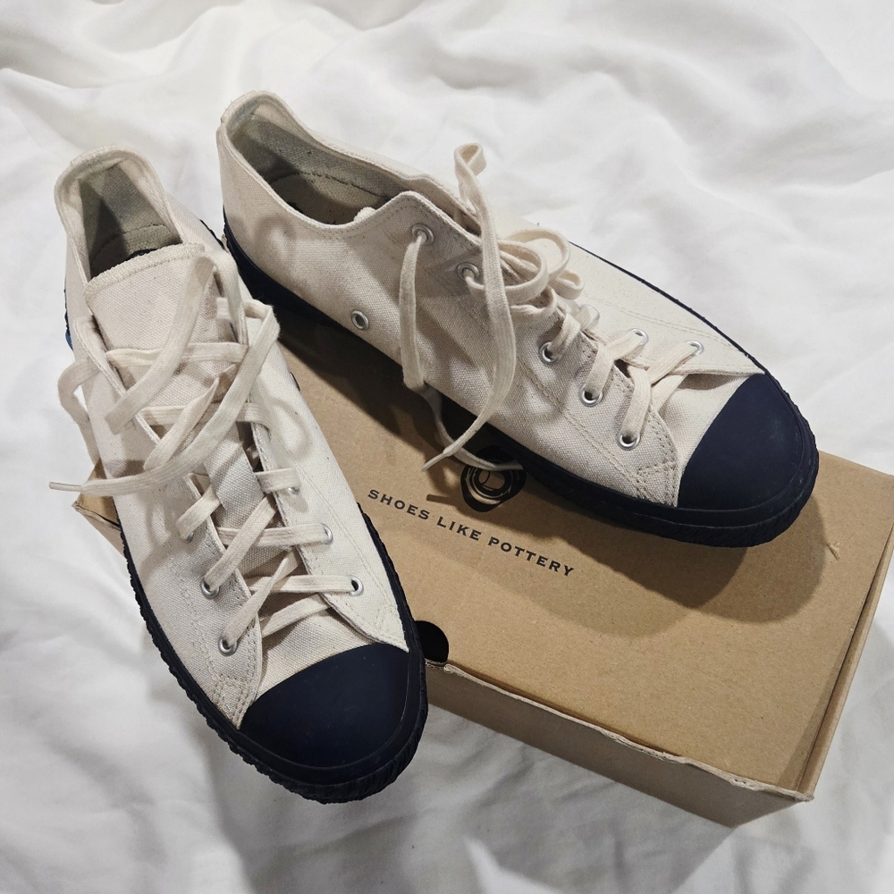 Steven Alan - "Shoes Like Pottery" Natural and Navy Canvas Shoes